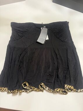 NWT Just Cavalli Flounce Skirt with leopard detail
